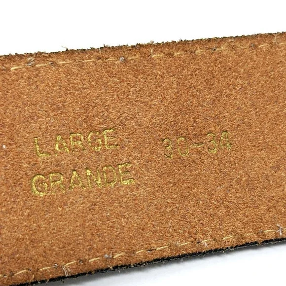 Arizona Belt Mens Large 30-34 Genuine Leather Brown Solid Thick Western USA - Picture 6 of 8